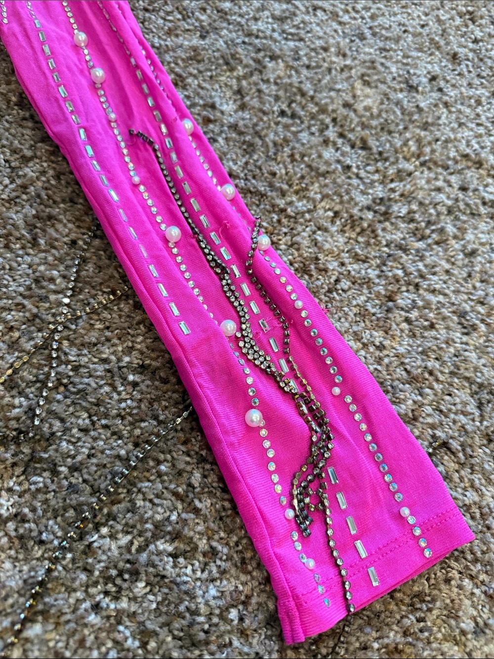 Fashion Nova Hot Pink Cutout Mini Dress with Silver Rhinestones - Picture 6 of 6